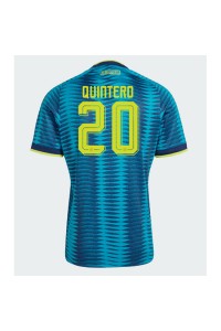 Kolumbia Juan Fernando Quintero #20 Jalkapallovaatteet Vieraspaita MM-kisat 2026 Lyhythihainen